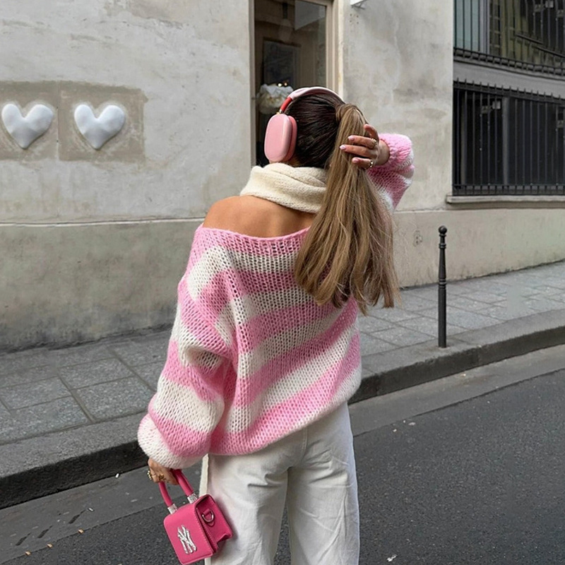 Rosea Striped Knit Sweater