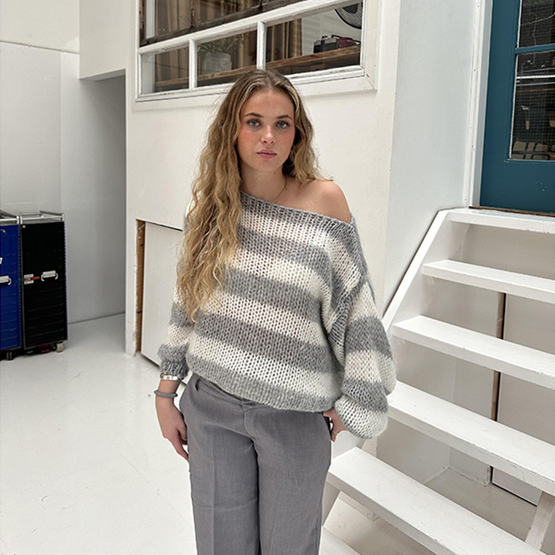 Rosea Striped Knit Sweater