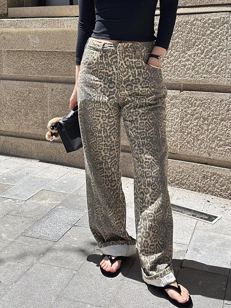 Rosea Leopard Print Jeans