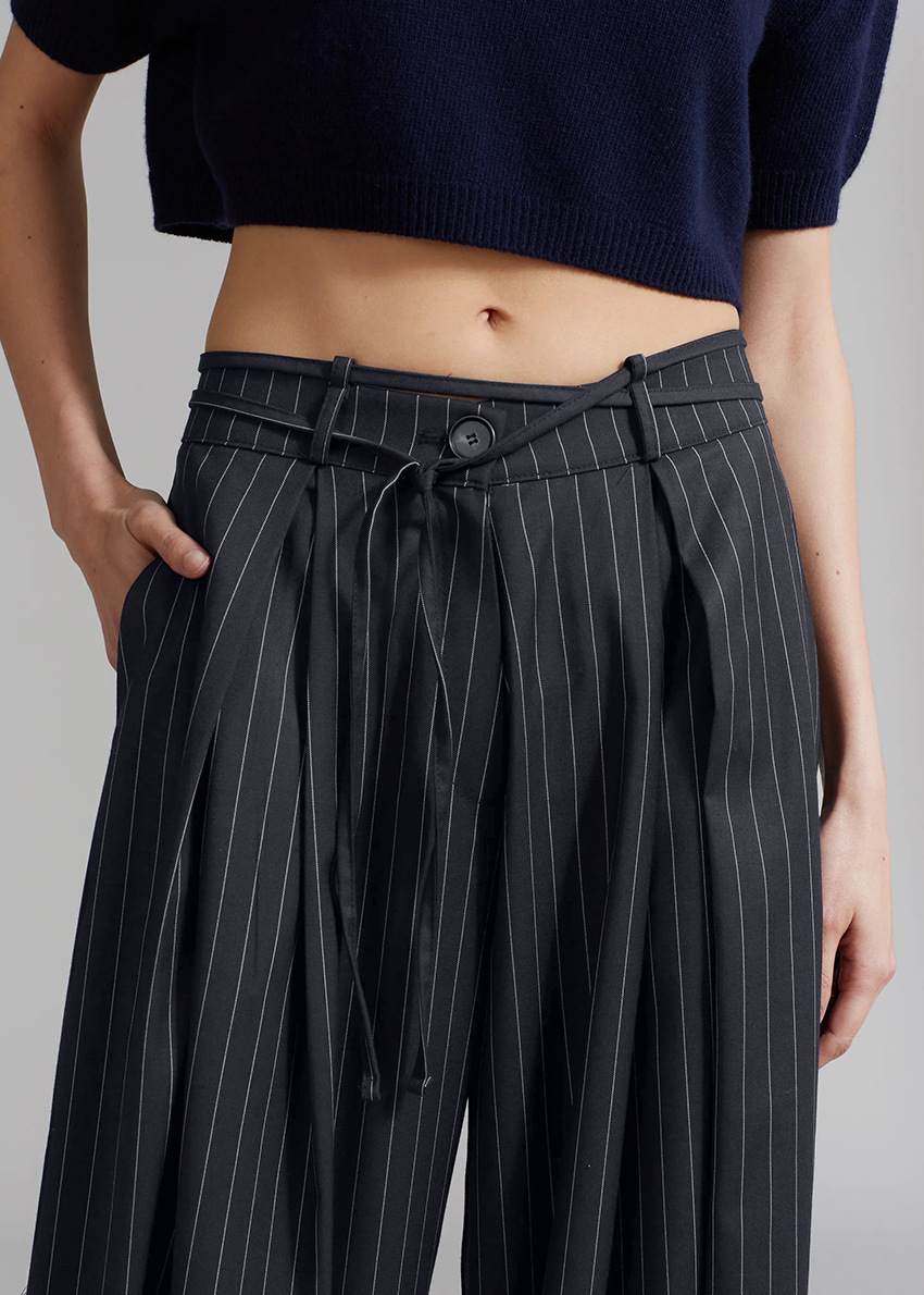 Rosea Striped Wide-Leg Trousers