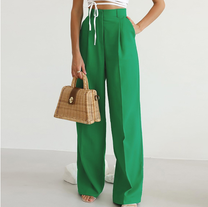 Rosea High Waist Wide Leg Trousers