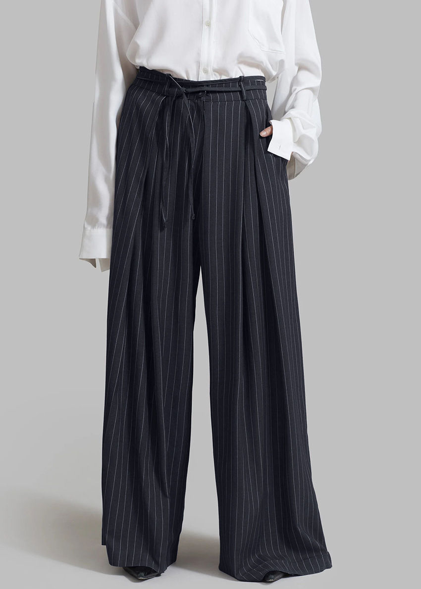 Rosea Striped Wide-Leg Trousers