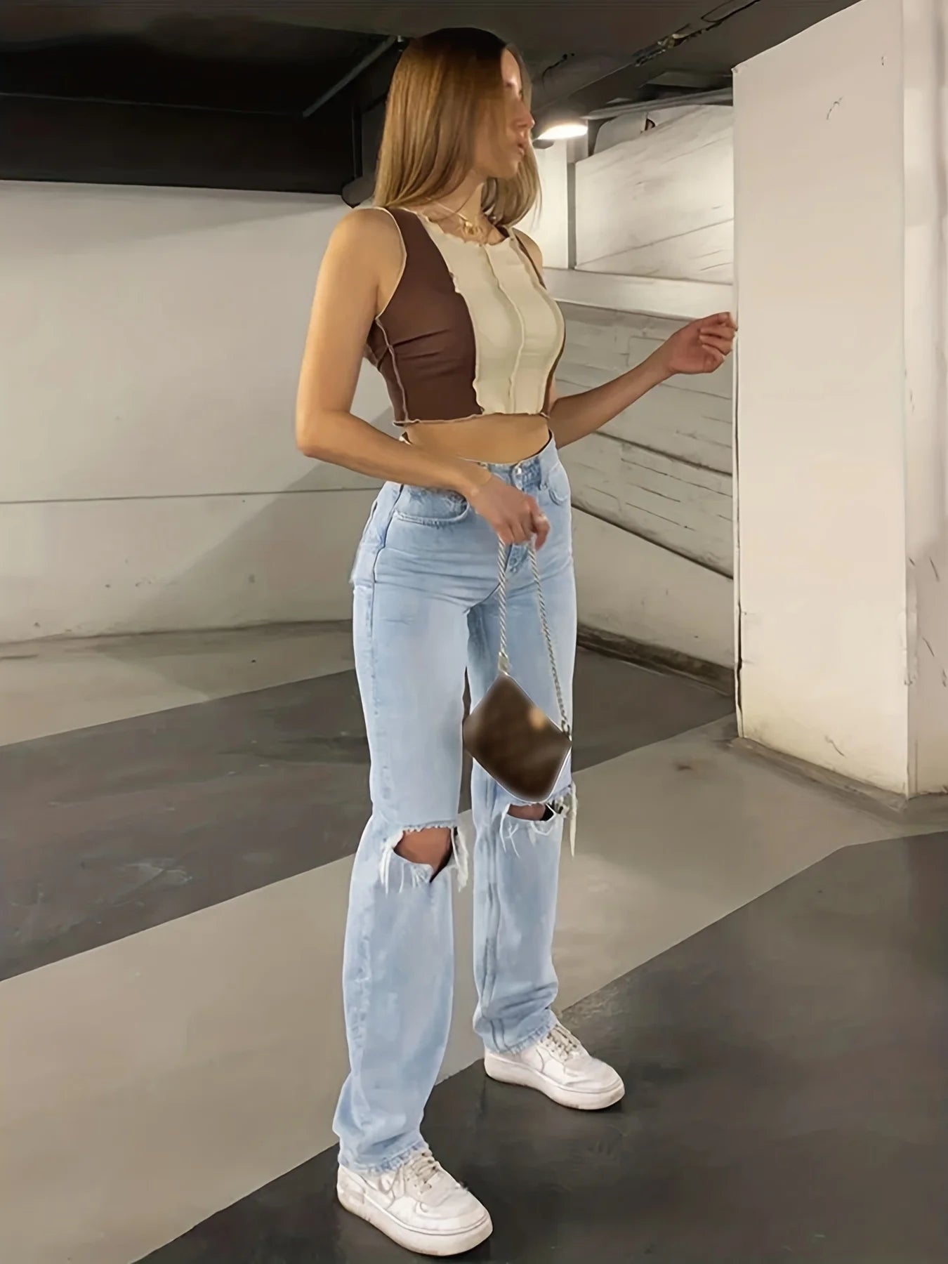Rosea High-Waist Ripped Denim Jeans