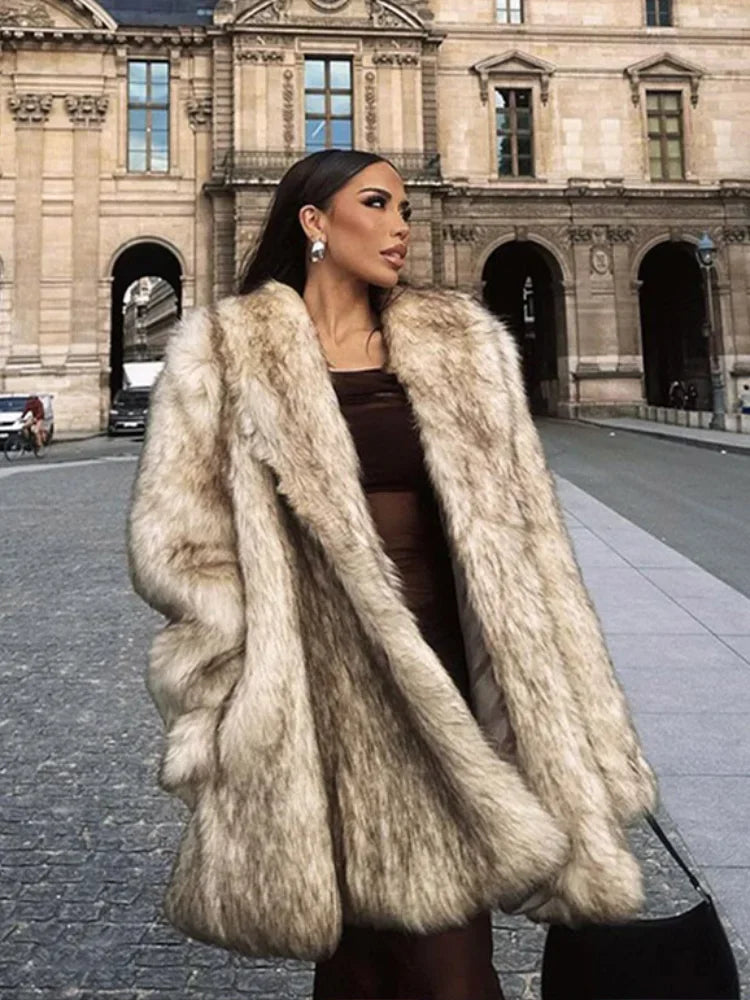 Rosea Luxe Faux Fur Coat