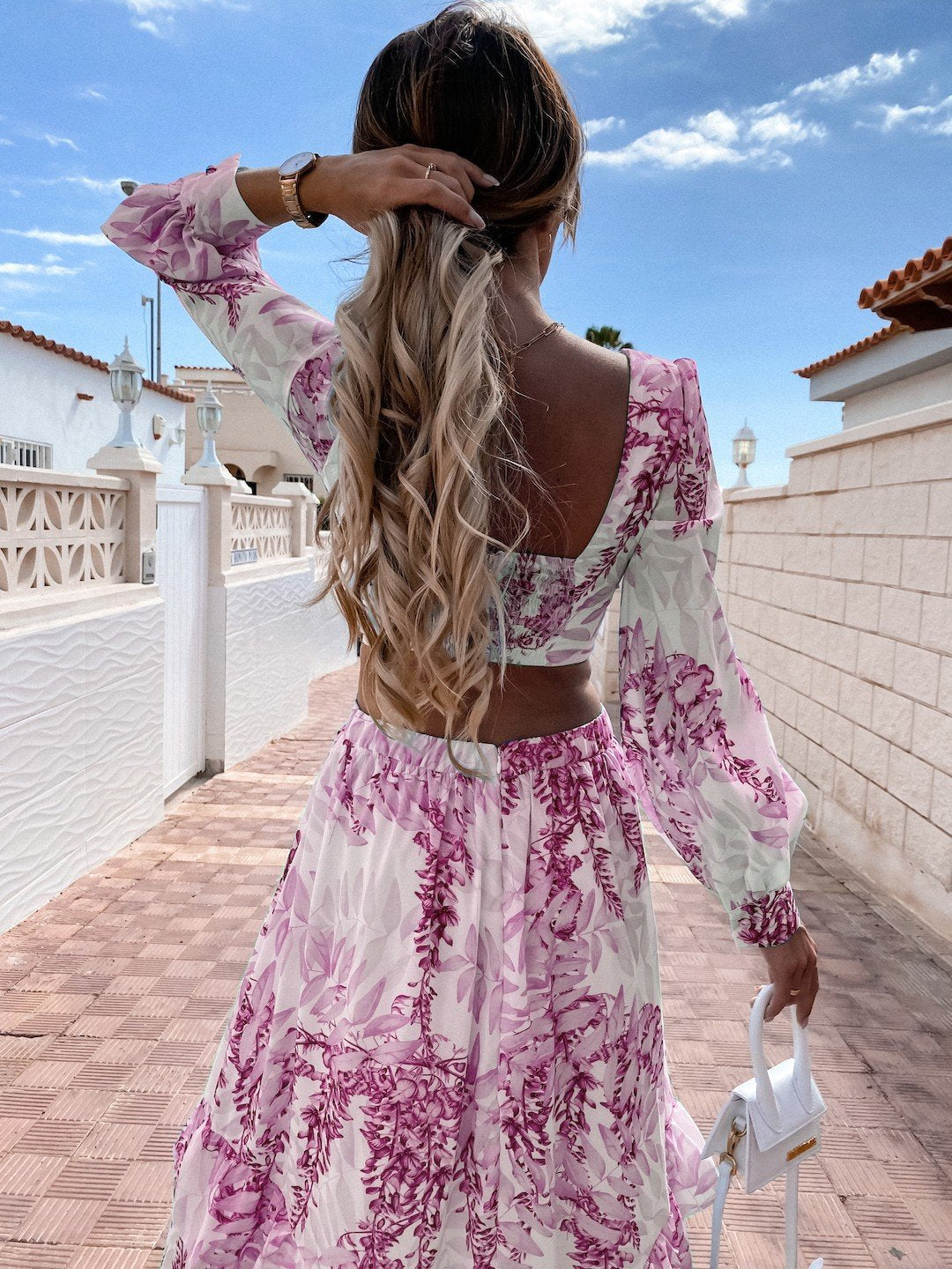 Rosea Elegant Maxi Dress with Refined Cut-outs