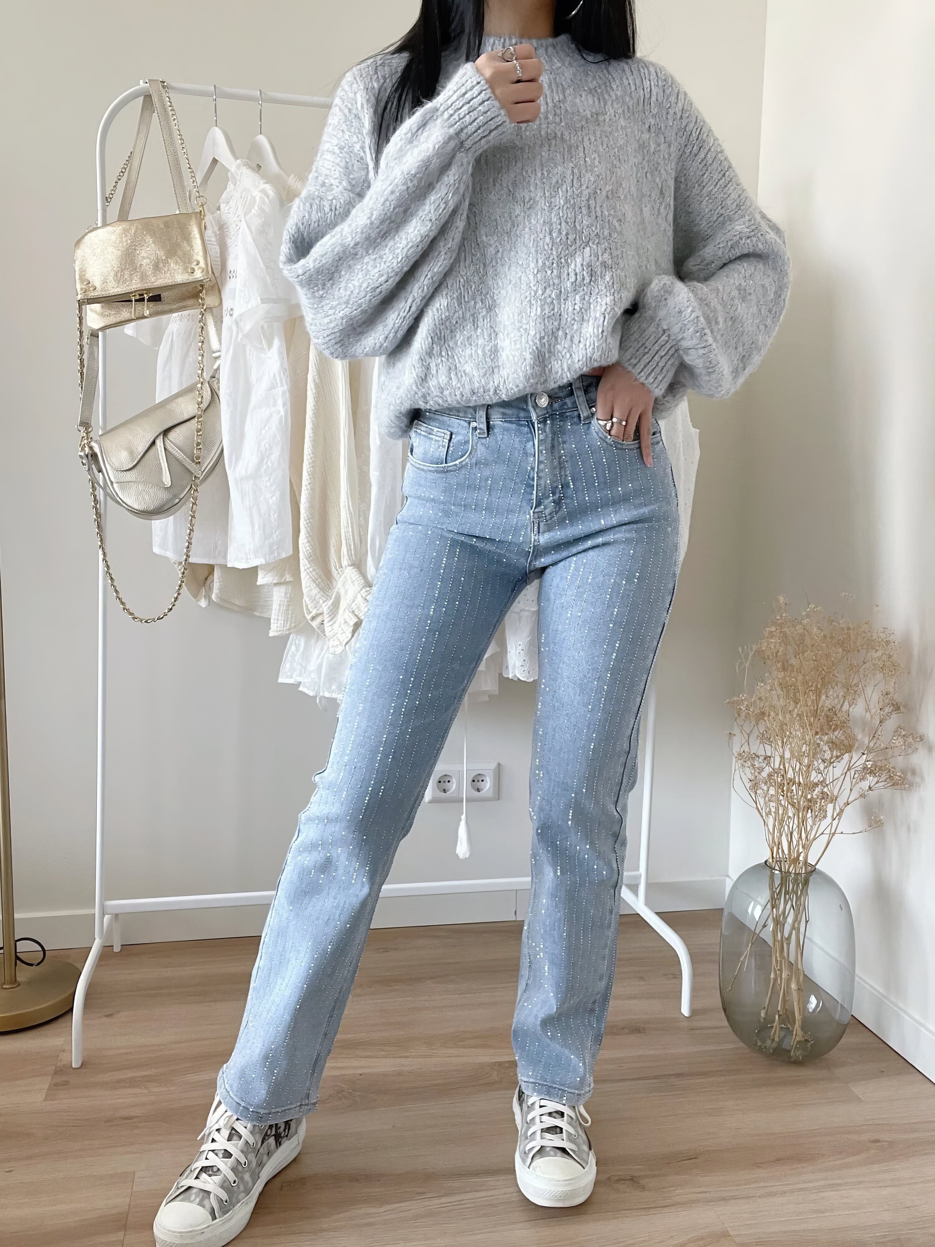 Rosea Glitter Denim Jeans